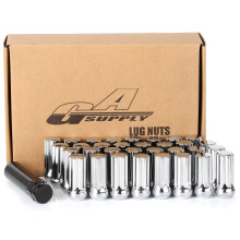 Gasupply 14x2 nuci de baghete Acorn M14x2 Chrome nchis 7 Scaun de tuner splinei 2 """" 50mm Scaun conic nalt 60 grad 32 pachet cu 1 cheie de piul