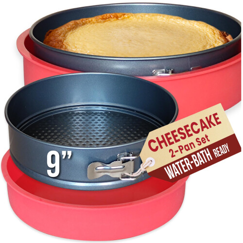 PETÍTS DESSERTS Springformform 9 Zoll NONSTICK - 9 Springform Cheesecakeform mit LECKFESTEM SILIKON