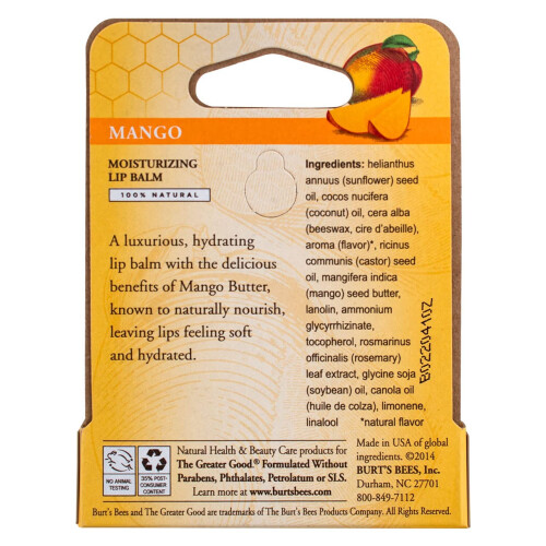 Burt's Bees Burt's Bees hydraterende lippenbalsem mango 0,15 oz (pak van 12) 1