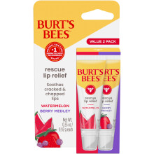 Burt's Bees Rescue Lip Relief Watermelon & Berry Medley Hydratacn balzm na rty pro such popraskan rty s odpovednm vcelm voskem a bambuckm msl