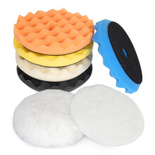 Autolock 5-Zoll-Polierpads, 7 Stck, 5-Zoll-Waffelschaum-Polierpad, Wollpad-Set fr 5-Zoll-Trgerplatte, Autopolierer, Boot-Compoundieren, Polieren u