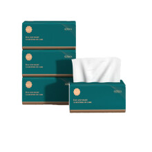 Daisy Facial Tissues 4 Ply Soft Tissues No Fluorescent Agent Native Wood Pulp Production 420 Per Box Soft Tissues For Home Office and School Use