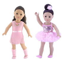 Emily Rose Roupas de boneca de 18 polegadas Pacote de valor essencial de bal de 7 peas Inclui roupa de prtica de bailarina e conjunto de rou