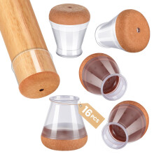 mpons de meubles en feutre en silicone - Capes de jambe de chaise - Sliders de chaise en caoutchouc transparent - S (ajustement: 0,5 """" - 0,8 """")