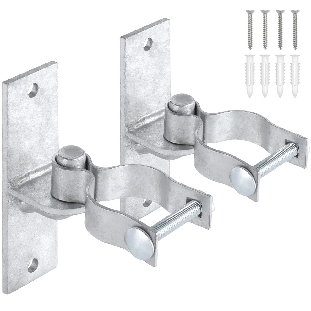 Heavy Duty Wall Mount Gate Hinge | Pipe Gate Hinge 2 Pack Chain Link Fence Gate Hinges Fence Post Chain Link Gate Hinge Pressed Steel Chain Link 795154438884