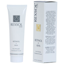 REXSOL Retinol + AHA Anti-rimpel Behandeling Crème | Met pure Vitamine A en E | Bijenwas | Vermindert fijne lijntjes