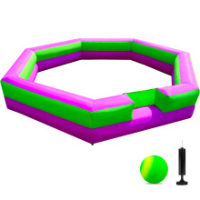 OZIS 15FT Inflatable Gaga Ball Pit with Gagaball Portable Gagaball Court for Indoor/Outdoor Sports School/Family Activities Easy to Setup (Gree