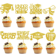 Gold Gradini?a de absolvire Cupcake Toppers Kinder Felicitari Cupcake alege Gradini?a Decora?ii de absolvire a Gradului Decora?iuni Grad (Gradini