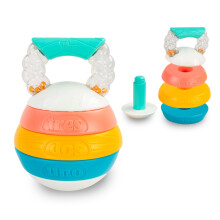Bebe Fuerte Stack e Count Kettlebell Activity Toy di Robin Arzon - Giochi di impilamento bilingue - giocattoli da allenamento per bambini - regali pe