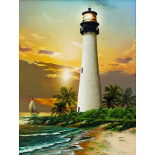 SUNSOUT INC  Leuchtturm von Cape Florida  500-teiliges Puzzle von Knstler: Tom Wood  fertige Gre 45,7 x 61 cm  MPN-Nr. 28838