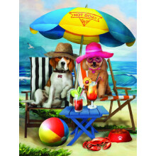 SUNSOUT INC  Beach Dogs  300-teiliges Puzzle von Knstler: Tom Wood  fertige Gre 18 x 24 Zoll  MPN-Nr. 28884