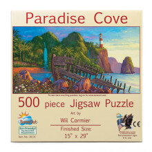 SUNSOUT INC  Paradise Cove  500-teiliges Puzzle von Knstler: Wil Cormier  fertige Gre 15 x 29 Zoll  MPN-Nr. 20131