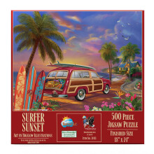 SUNSOUT INC  Surfer Sunset  500-teiliges Puzzle von Knstler: Bigelow Illustrations  MPN # 31413