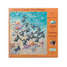 SUNSOUT INC  Grne Schildkrten-Jungtiere  550-teiliges Puzzle von Knstler: Sherry Vintson  fertige Gre 39,9 x 45,7 cm  MPN-Nr. SV45501
