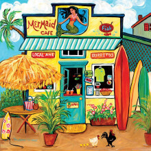 SUNSOUT INC  Mermaid Cafe  500-teiliges Puzzle von Knstlerin: Suzanne Etienne  fertige Gre 19 x 19 Zoll  MPN-Nr. 47170