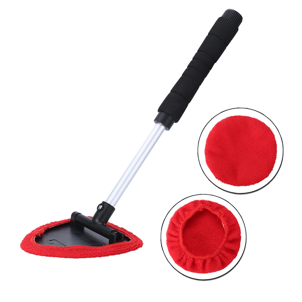 Mggi Windshield Cleaner Tool Extendable Handle And Adjustable Triangular Shape Window Windshield Cleaner Kit Car Windshields Washing Brush Wit 796826363367