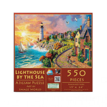 SUNSOUT INC  Leuchtturm am Meer  550-teiliges Puzzle von Knstler: Image World  fertige Gre 15 x 24 Zoll  MPN-Nr. 42952