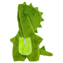 Niannyyhouse 10cm plysch dollkläder dinosaurie haj onesies Lossa bodysuit mjuk fylld plysch leksaksklänning tillbehör (ljusgrön)