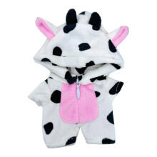 niannyyhouse 10cm roupas de boneca de pelcia dinossauro tubaro macaco solto bodysuit macio pelcia brinquedo vestir acessrios (branco + preto