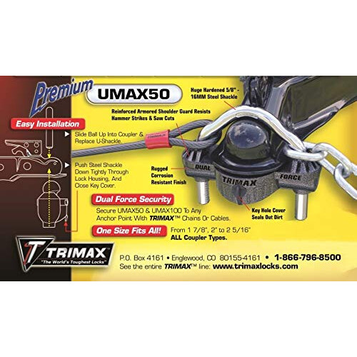 Trimax UMAX50 Premium gegoten dubbelfunctioneel koppelslot 2