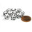 Ensemble de 10 dés D6 carrés 8mm blancs avec points noirs de Koplow Games 1