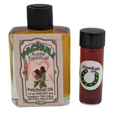 2GoodLuck Olio spirituale Patchouli con 1 set di profumi Dram per magia e rituali. Aceite Espiritual Profumo Para Rituales Y Magia.