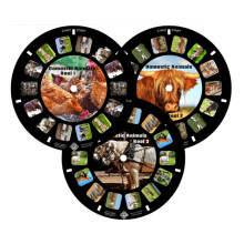 MayKo Farm Animal -kelat etsimen kotieläimille, jotka ovat yhteensopivat Viewmaster Classic -katselulaitteiden kanssa. 3 kpl setti (vain rullat)