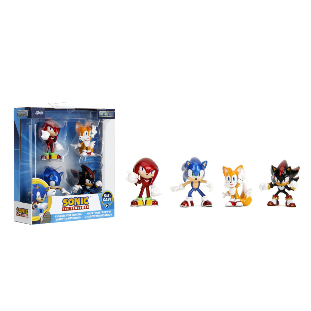 Photos - Action Figures / Transformers Jada Metalfigs Sonic The Hedgehog 4-Pack Sonic Tails Knuckles Shadow 2.5 Die-Cast Figures - Wave 1 Ages 8+ 35605 