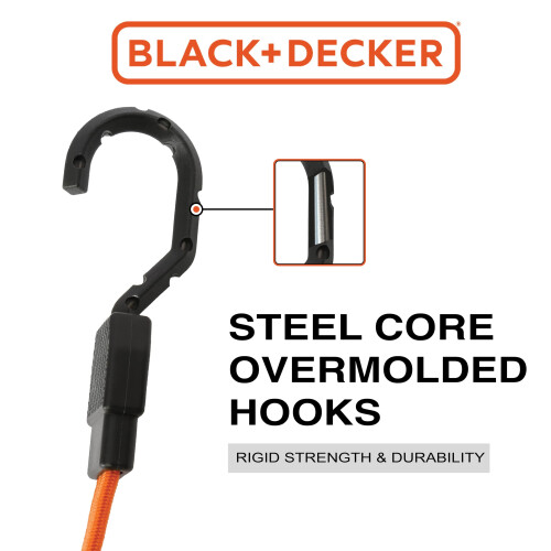 Black + Decker Black + Decker BDX1012 Black / Orange 48 """" Sangle de cordon  punge plat 2 pack 2