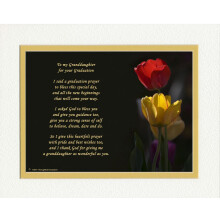 Nepoata cadou de absolvire cu Poezia de rugaciune de absolvire a nepoatei Tulips Photo 8x10 dublu mat. Cadouri speciale de absolvire a lui