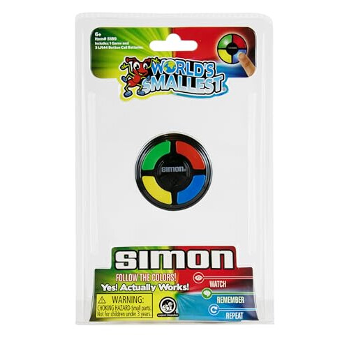 O menor Simon do mundo - rplica exata do jogo de memria eletrnico original - apenas 2 polegadas de dimetro com botes de janela de quatro cor 2