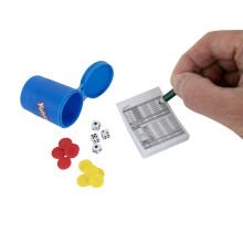 Worlds minsta Yahtzee Miniature Board Game | Perfekt fr familjekvllar | Resespel | Kul fr alla ldrar | 2 eller fler spelare i ldrarna 8 och