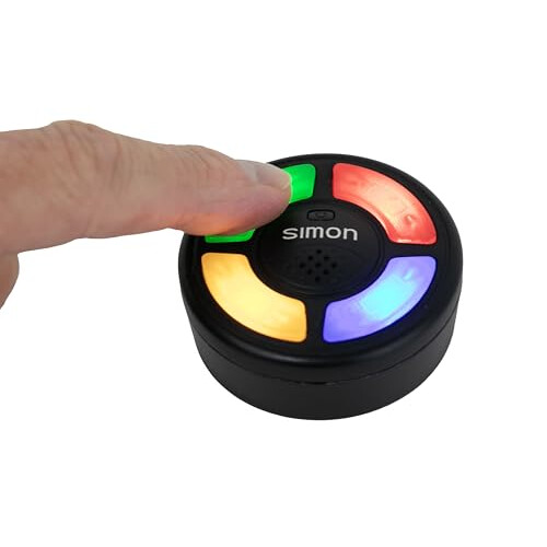 O menor Simon do mundo - rplica exata do jogo de memria eletrnico original - apenas 2 polegadas de dimetro com botes de janela de quatro cor 1