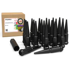 Accesorii pentru ro?i Piese 23 PC -uri M14x1.5 14x1.5 Spike Spike spline 4.40 """" LUG LUG NUTS CROM CROM CROM CROM SPLINE HEX se potrive?te Jeep W