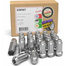 Accesorii pentru ro?i Piese 20 PC-uri 9/16 """" Camiere cu filet 2.00 """" Spalari lungi de tipar crom 6 spline Hex se potrive?te Dodge 03-09 Durango