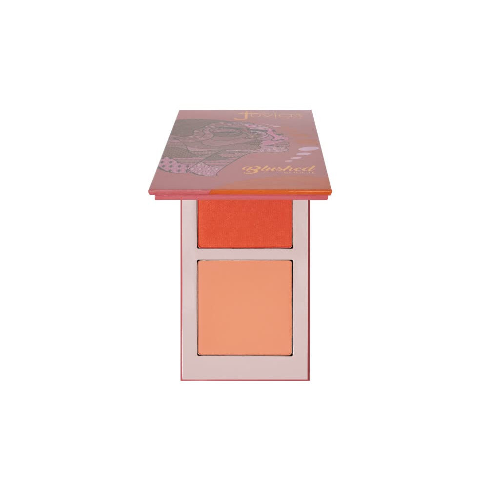 Juvia's Place Blushed Duo Blush Volume6 - Radiant Shimmer Makeup Two Tone Pigmented Buildable Pressed Mineral Powder - Rosy Natural Cheeks Face G