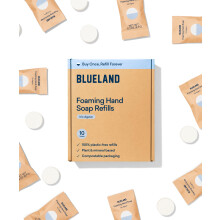 BLUELAND Vloeibare Handzeep Navullingen - 10 Pack Tabletten, Iris Agave Geur