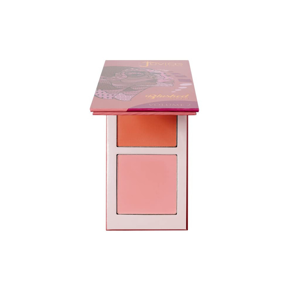 Juvia's Place Blushed Duo Blush - Two Tone Pigmented Buildable Pressed Mineral Powder - Rosy Natural Cheeks Matte Fresh Finish For All Skin Color