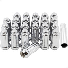 Accesorii pentru ro?i Piese 23 PC -uri M14x1.5 14x1.5 Fire camion scurt de 1,5 """" LUG LUG LUG LUG CHROME 6 Spline Hex Fits 2018+ Jeep Wrangler |