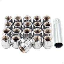 Hjultilbeh?r Dele S?t med 20 krom 1/2 lille diameter boltm?trikker Bulge Acorn Spline Drive Open End Luggm?trik 0,85""""(21,5 mm) L?ngde Inkl. n?gl