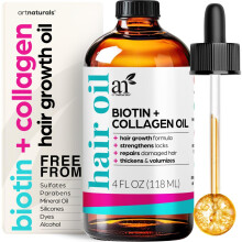 Artnataturals Biotin Colgen Ulei de par 4,0oz - Cre?tere Promovarea formulei de volumizare - Reduce?i caderea parului ntare?te ?i hrane?te parul