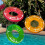 Coconut Float: Pink Grapefruit Glitter - 42"""" Pool Float Ring Inflatable Anti-Leak Durable Party Water Accessory 4
