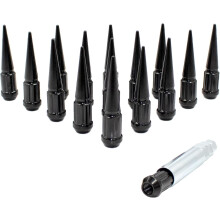 Accesorii pentru ro?i Piese 16 PC -uri 10 x 1,25 fir Spike Spline 3,35 """" LUG LUG NUTS NUMN BLACK 14MM 17MM & 3/4 """" (19mm) Hex se potrive?te pis