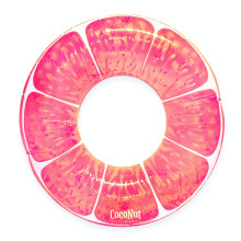 Coconut Float: Pink Grapefruit Glitter - 42"""" Pool Float Ring Inflatable Anti-Leak Durable Party Water Accessory