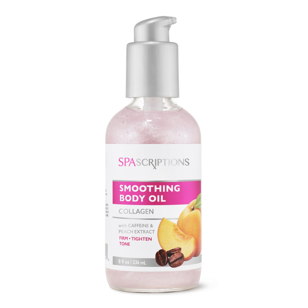 Spascriptions Peach Body Oil Collection 8 Fl Oz (8 Fl Oz Caffeine & )