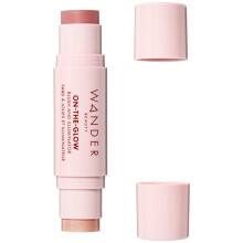 Wander Beauty On-the-Glow Rouge und Illuminator  Bare/Nude Glow  7-in-1 feuchtigkeitsspendendes Creme-Rouge und Highlighter-Stick  Stick-Rouge fr