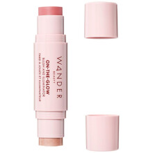 Wander Beauty On-the-Glow Rouge und Illuminator  Coral Rose/Nude Glow  7-in-1 feuchtigkeitsspendendes Creme-Rouge und Highlighter-Stick  Stick-Rou