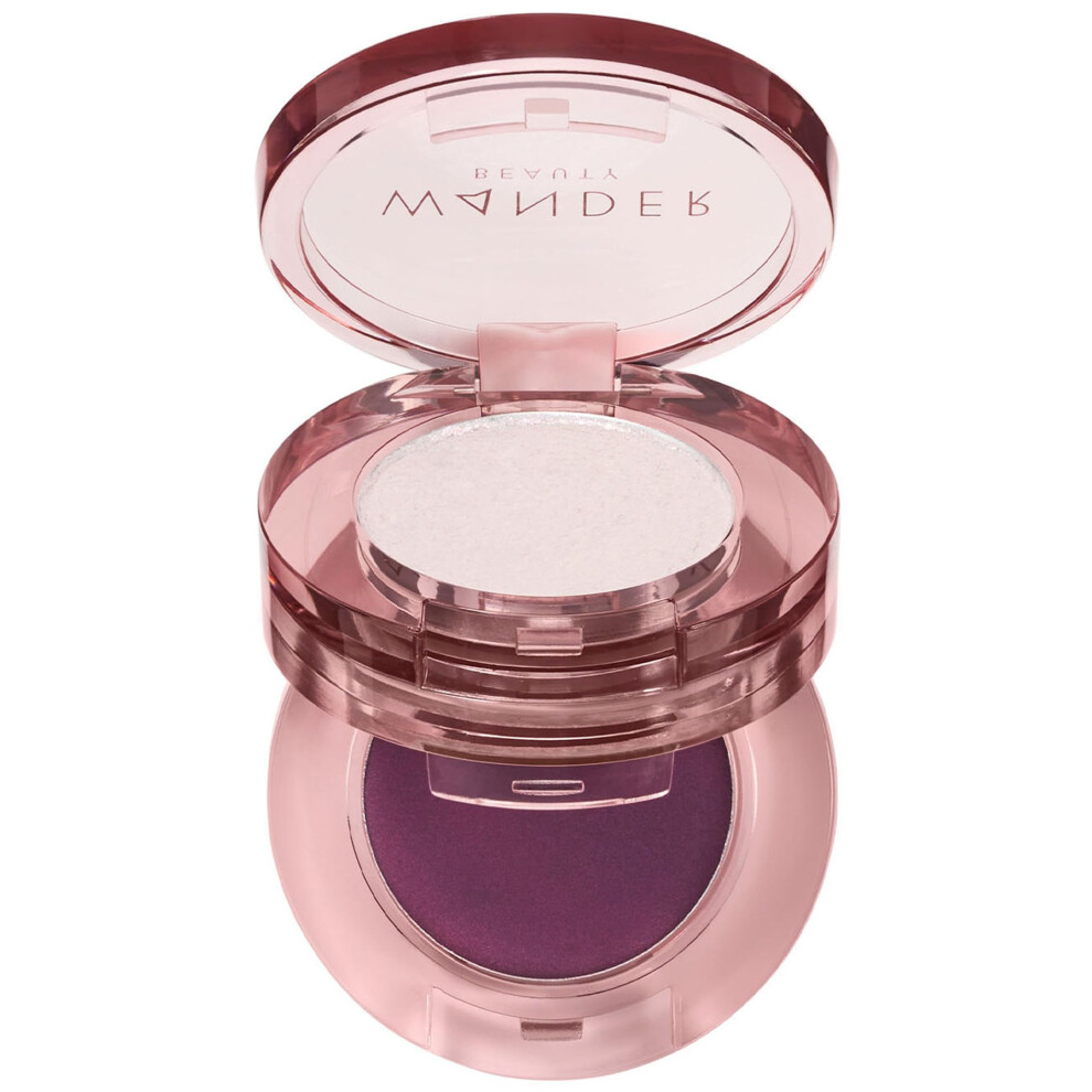 Wander Beauty Double Date Eye Shadow Duo - Wink/BAE (Holographic Purple Pearl + Plum Amethyst) - Cream High Pigment Eye Shadow Palette - Satin Sh-image-OPC-PHRFQW8-NEW
