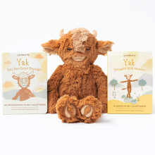 Slumberkins Set Completo Yak Kin 14" & 2 Libri | Promuove Autoaccettazione & Dialogo Positivo