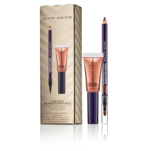 Set di duo labbro di vetro Aucoin Kevyn: nuovo lebbro indimenticabile nudo (fodera per labbra per il trucco a lunga durata. Resistente all'acqua) pi